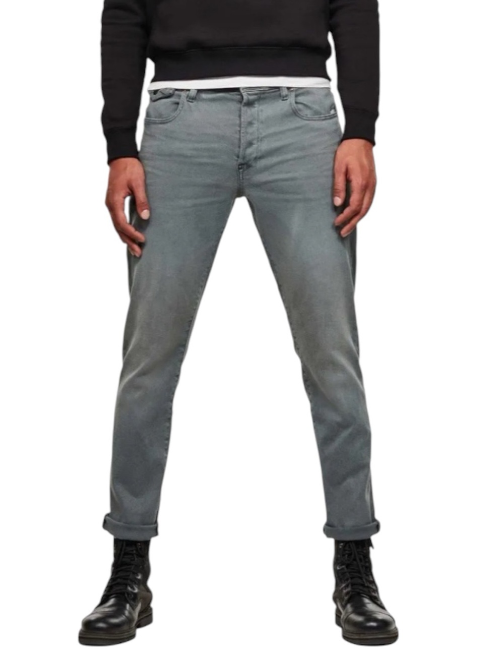 G-STAR Greenish/Grey Button Fly Kilcot Straight Tapered Jeans (36x31)